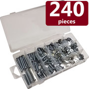 Blue Donuts Screw, Nut, Washer Bolt Set, Variety of Sizes, 240 Pieces BD3536222